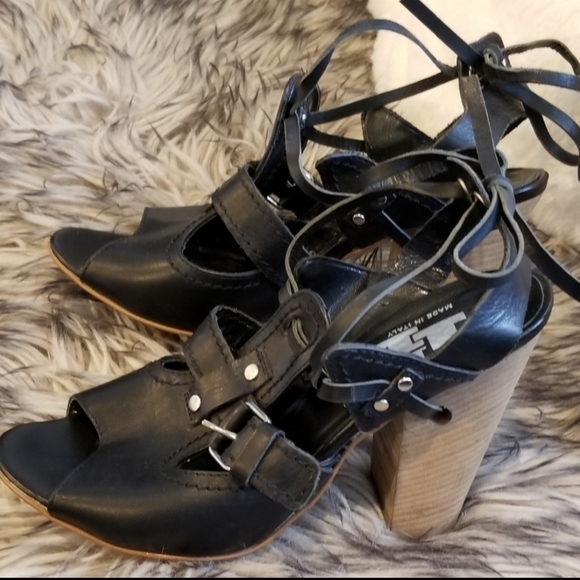 Browns Black Up Heeled Sandals - Picture 2 of 8